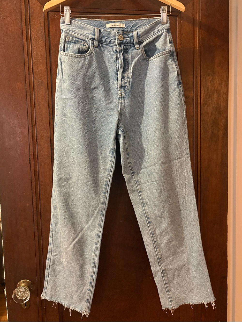 PacSun Light Wash High-Rise Straight Leg Jeans